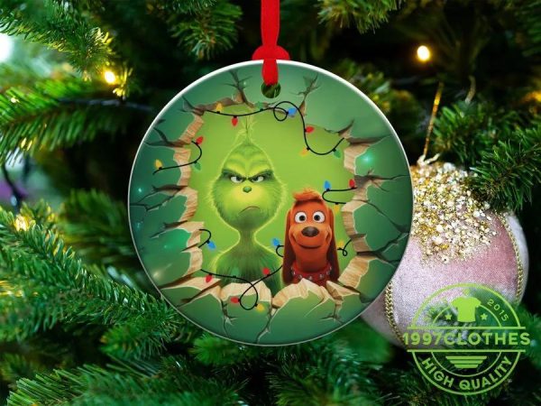 The Grinch And Max Christmas Ornament, Unique Christmas Gift, The Grinch Christmas Ornaments