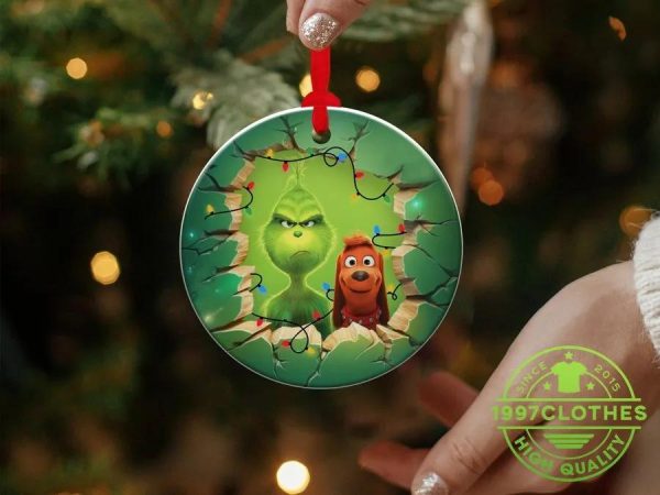 The Grinch And Max Christmas Ornament, Unique Christmas Gift, The Grinch Christmas Ornaments