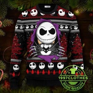 The Nightmare Before Christmas Jack Skellington Ugly Christmas Sweater 1