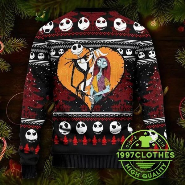 The Nightmare Before Christmas Jack Skellington Ugly Christmas Sweater, Jack Skellington Ugly Sweater