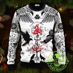 Unique Vegvisir Cool Viking Ugly Christmas Sweater 1