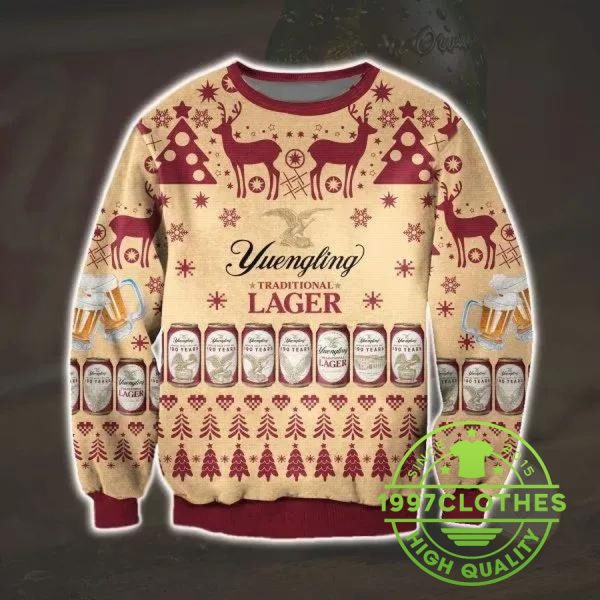 Yuengling Lager Beer Ugly Christmas Sweater, Yuengling Lager Ugly Christmas Sweater, Beer Ugly Sweater