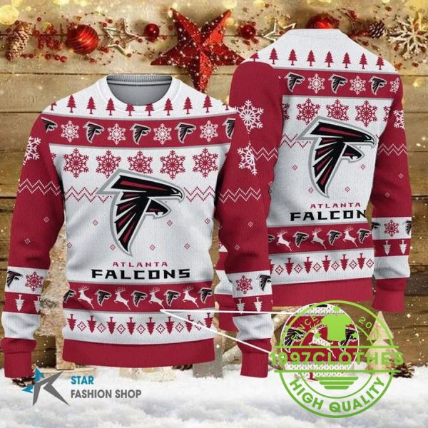 Atlanta Falcons NFL Ugly Christmas Sweater, Atlanta Falcons Ugly Sweater, NFL Ugly Sweater