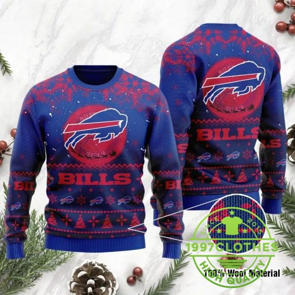 Buffalo Bills American Football Ugly Christmas Sweater, Buffalo Bills Ugly Sweater, NFL Ugly Sweater