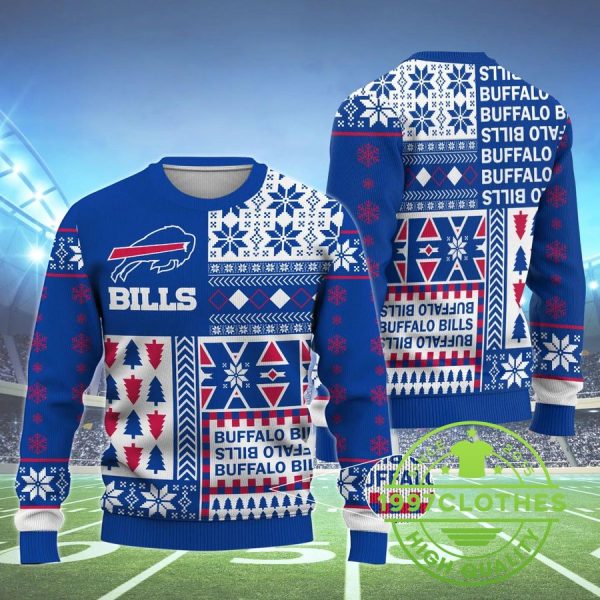 Buffalo Bills NFL Ugly Christmas Sweater, Buffalo Bills Ugly Sweater, NFL Ugly Sweater