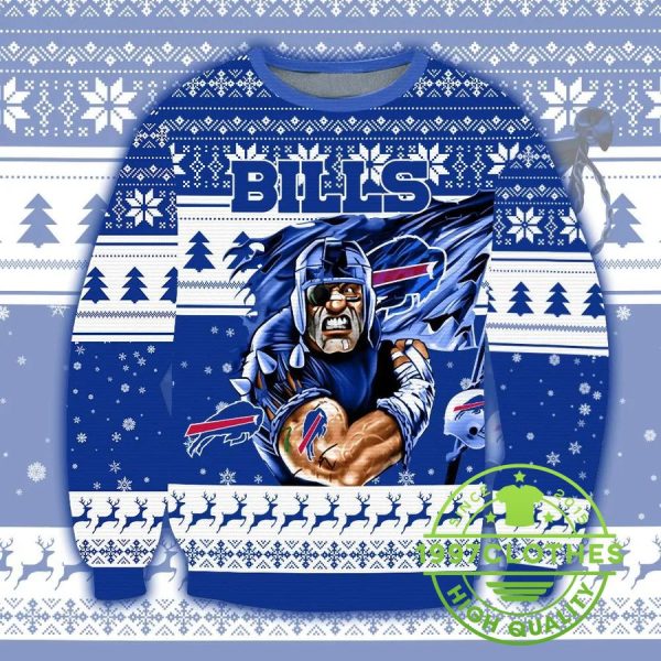 Buffalo Bills Ugly Christmas Sweater, Buffalo Bills Ugly Sweater, NFL Ugly Sweater