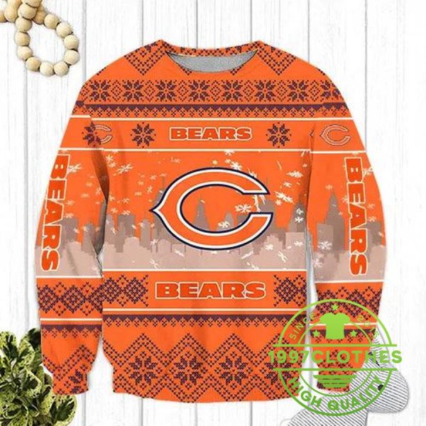 Chicago Bears Ugly Christmas Sweater, Chicago Bears Ugly Sweater, NFL Ugly Sweater