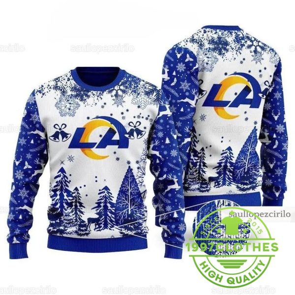 Christmas Los Angeles Rams Ugly Sweater, Los Angeles Rams Ugly Sweater, NFL Ugly Sweater