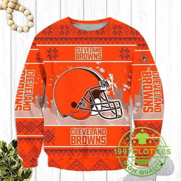 Cleveland Browns Ugly Sweater, Cleveland Browns Ugly Christmas Sweater, NFL Ugly Sweater