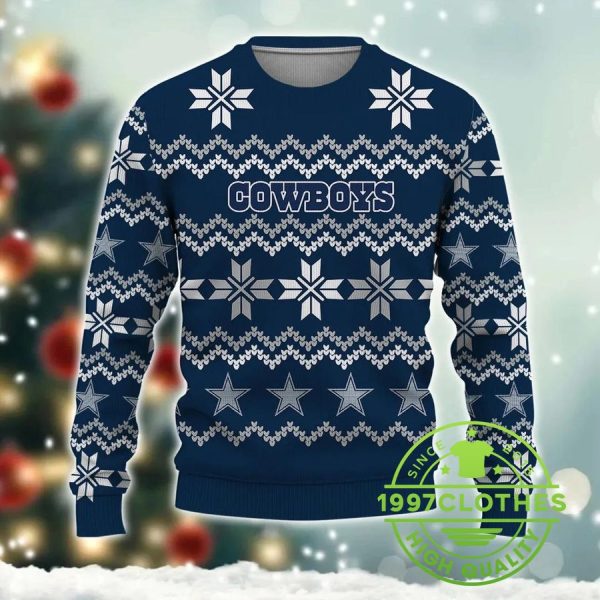 Dallas Cowboys Ugly Christmas Sweater, Dallas Cowboys Ugly Sweater, NFL Ugly Sweater