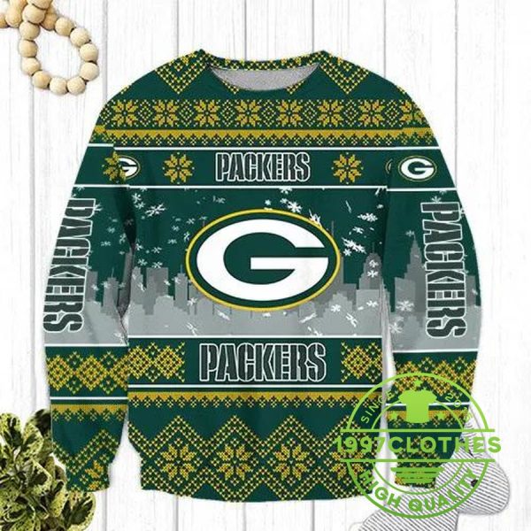 Green Bay Packers Ugly Christmas Sweater, Green Bay Packers Ugly Sweater, NFL Ugly Sweater