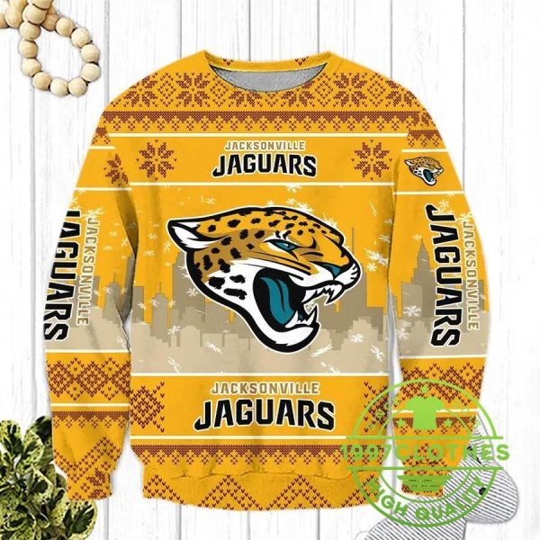 Jacksonville Jaguars Ugly Christmas Sweater, Jacksonville Jaguars Ugly Sweater, NFL Ugly Sweater