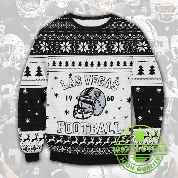 Las Vegas Raiders Football Ugly Christmas Sweater, Las Vegas Raiders Ugly Sweater, NFL Ugly Sweater