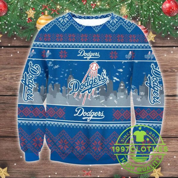 Los Angeles Dodgers Ugly Christmas Sweater, Los Angeles Dodgers Christmas Sweater, MLB Christmas Sweater