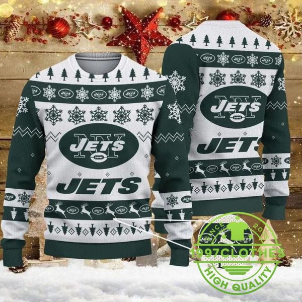 New York Jets NFL Ugly Christmas Sweater, New York Jets Ugly Sweater, NFL Ugly Sweater