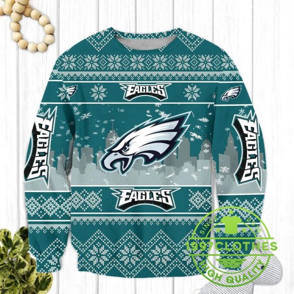 Philadelphia Eagles Christmas Sweater, Philadelphia Eagles Ugly Sweater, NFL Ugly Sweater