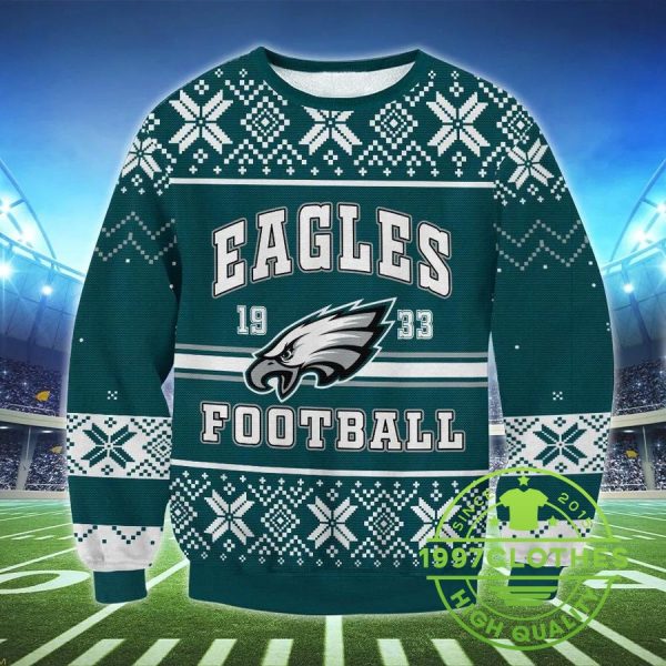 Philadelphia Eagles Football Ugly Christmas Sweater, Philadelphia Eagles Ugly Sweater, NFL Ugly Sweater