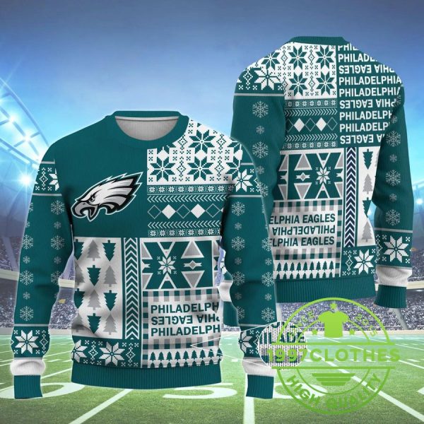 Philadelphia Eagles NFL Ugly Christmas Sweater, Philadelphia Eagles Ugly Sweater, NFL Ugly Sweater