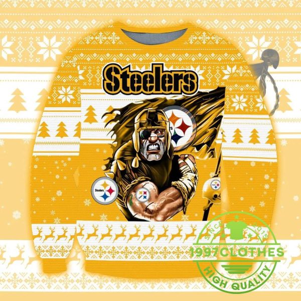 Pittsburgh Steelers NFL Ugly Christmas Sweater, Pittsburgh Steelers Ugly Sweater, NFL Ugly Sweater