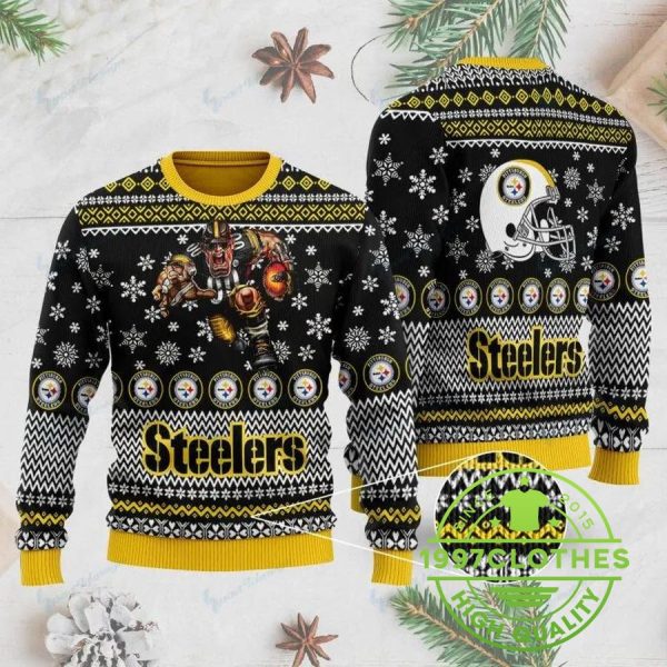 Pittsburgh Steelers NFL Ugly Sweater, Pittsburgh Steelers Ugly Sweater, NFL Ugly Sweater