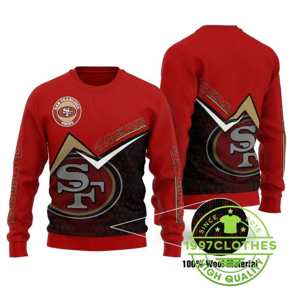 San Francisco 49ers NFL Ugly Christmas Sweater, San Francisco 49ers Ugly Sweater, NFL Ugly Sweater