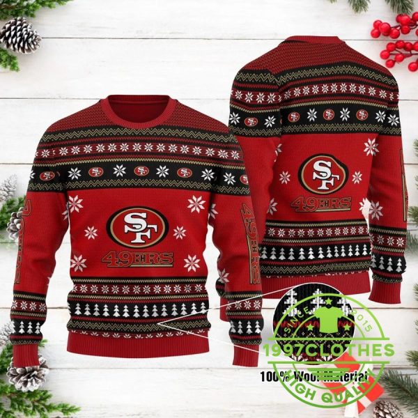 San Francisco 49ers NFL Ugly Christmas Sweater, San Francisco 49ers Ugly Sweater, NFL Ugly Sweater