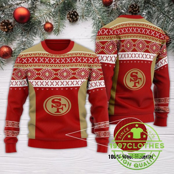 San Francisco 49ers NFL Ugly Christmas Sweater, San Francisco 49ers Ugly Sweater, NFL Ugly Sweater