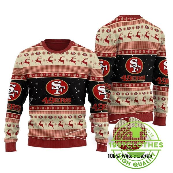 San Francisco 49ers Ugly Christmas Sweater, San Francisco 49ers Ugly Sweater, NFL Ugly Sweater