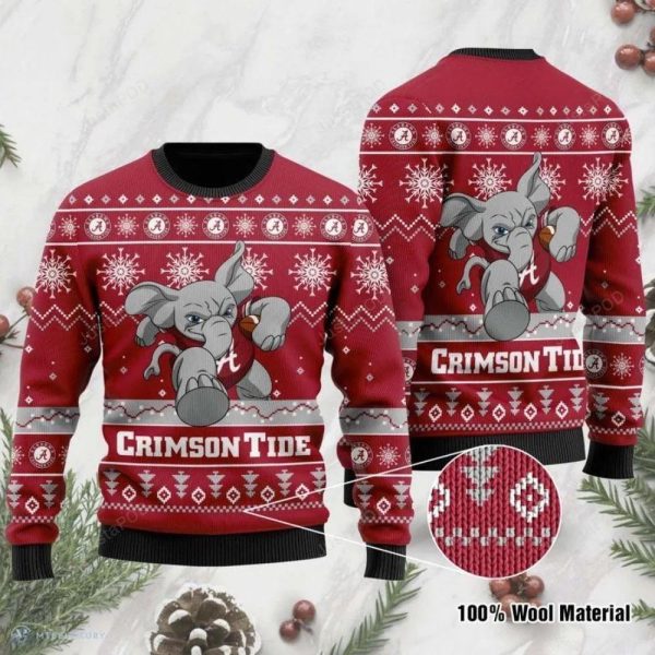 Alabama Crimson Tide Football Ugly Christmas Sweater, Alabama Crimson Tide Christmas Sweater, NCAA Christmas Sweater