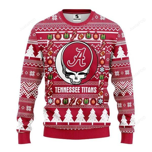 Alabama Crimson Tide Tenessee Titans Ugly Christmas Sweater, Alabama Crimson Tide Christmas Sweater, NCAA Christmas Sweater