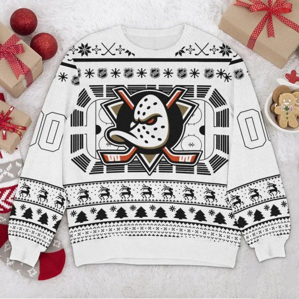 Anaheim Ducks NHL Custom Ugly Christmas Sweater, Anaheim Ducks Ugly Sweater, NHL Ugly Sweater