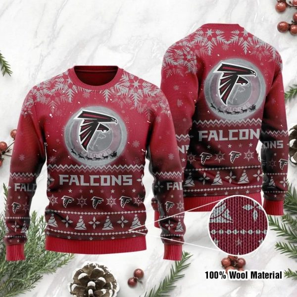 Atlanta Falcons American Football NFL Ugly Christmas Sweater, Atlanta Falcons Ugly Sweater, NFL Ugly Sweater