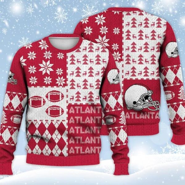 Atlanta Falcons Ugly Christmas Sweater, Atlanta Falcons Ugly Sweater, NFL Ugly Sweater