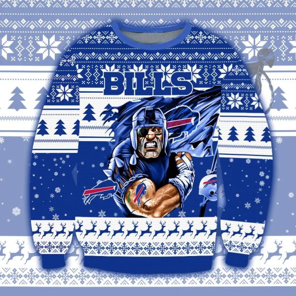 Buffalo Bills Ugly Christmas Sweater, Buffalo Bills Ugly Sweater, NFL Ugly Sweater