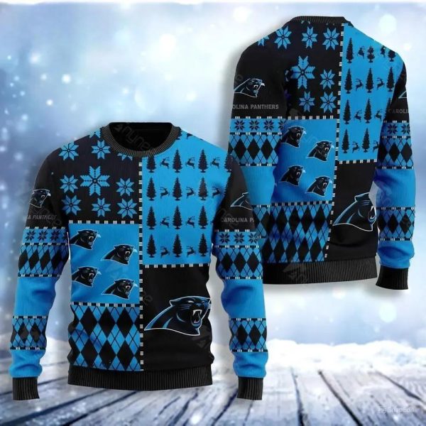 Carolina Pantherss Best Christmas Gift For Panthers Fans Ugly Christmas Sweater, Carolina Panthers Ugly Sweater, NFL Ugly Sweater