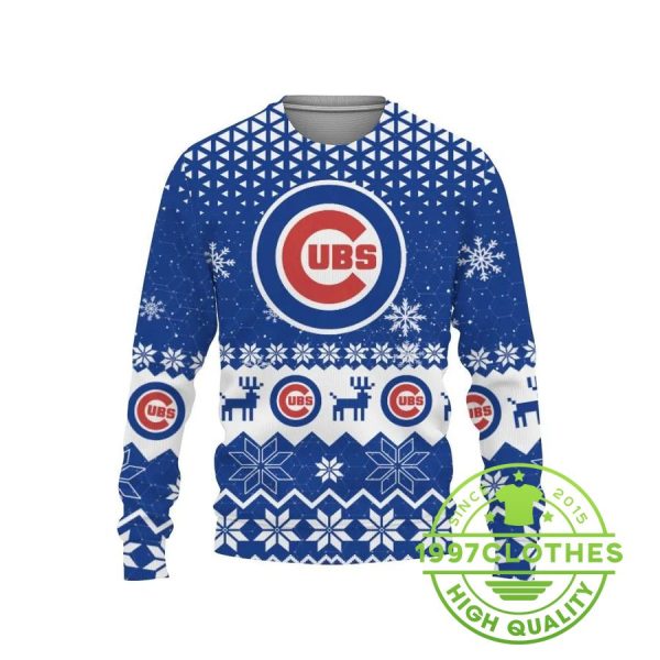 Chicago Cubs Ugly Christmas Sweater, Chicago Cubs Ugly Sweater, MLB Christmas Sweater