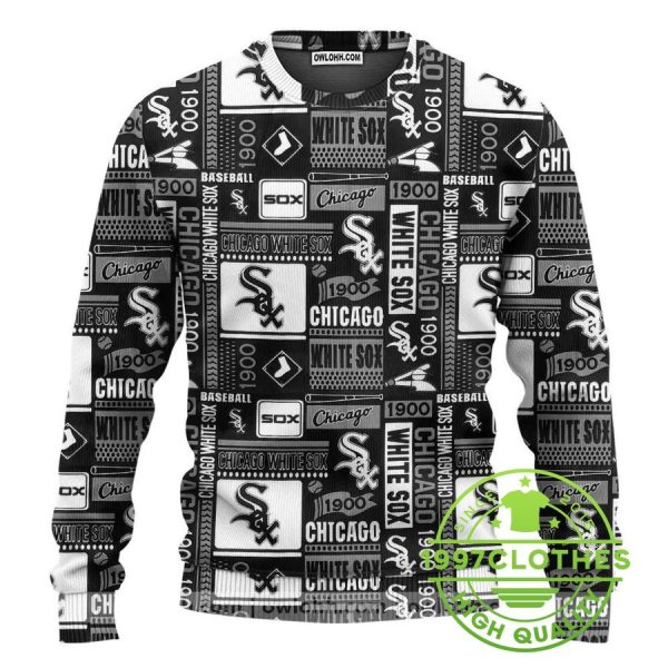 Chicago White Sox Baseball Ugly Christmas Sweater, Chicago White Sox Ugly Sweater, MLB Christmas Sweater