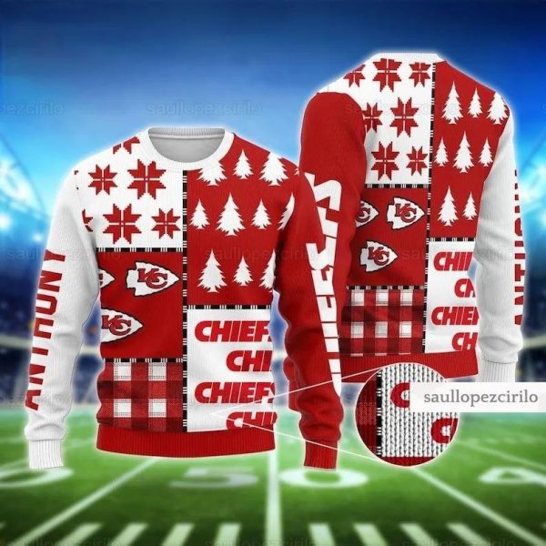 Christmas Kansas City Chiefs Ugly Sweater, Kansas City Chiefs Ugly Sweater, NFL Ugly Sweater