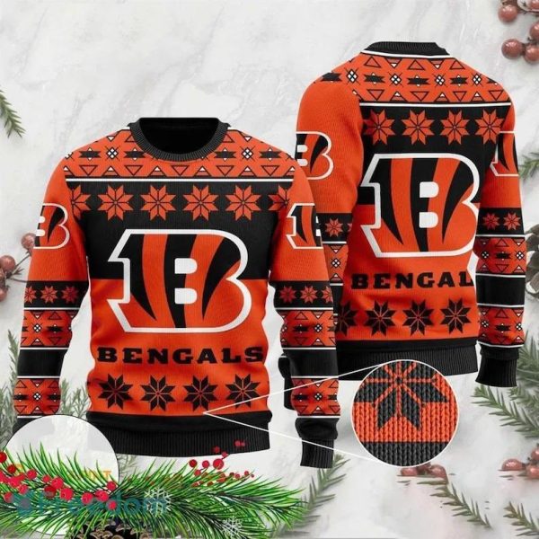 Cincinnati Bengals NFL Ugly Christmas  Sweater, Cincinnati Bengals Ugly Sweater, NFL Ugly Sweater