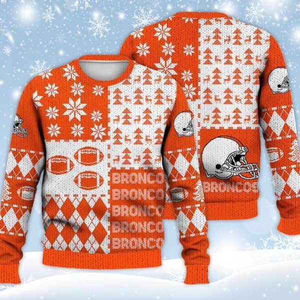 Denver Broncos Ugly Christmas Sweater, Denver Broncos Ugly Sweater, NFL Ugly Sweater