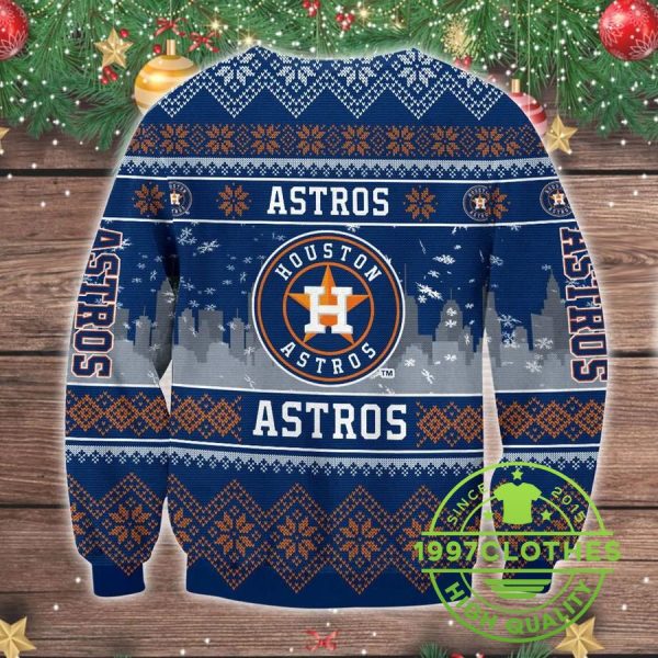 Houston Astros Christmas Sweater, Houston Astros Ugly Sweater, MLB Christmas Sweater