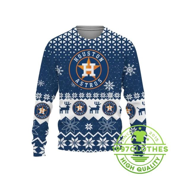 Houston Astros Ugly Christmas Sweater, Houston Astros Ugly Sweater, MLB Christmas Sweater