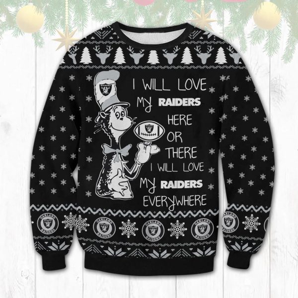 I love My Las Vegas Raiders Ugly Christmas Sweater, Las Vegas Raiders Ugly Sweater, NFL Ugly Sweater