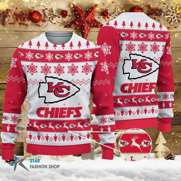 Kansas City Chiefs Ugly Christmas Sweater, Kansas City Chiefs Ugly Sweater, NFL Ugly Sweater