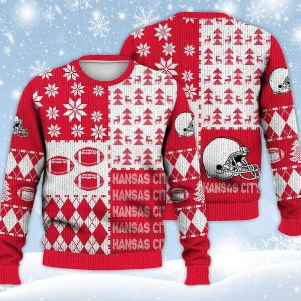 Kansas City Chiefs Ugly Sweater Christmas, Kansas City Chiefs Ugly Sweater, NFL Ugly Sweater