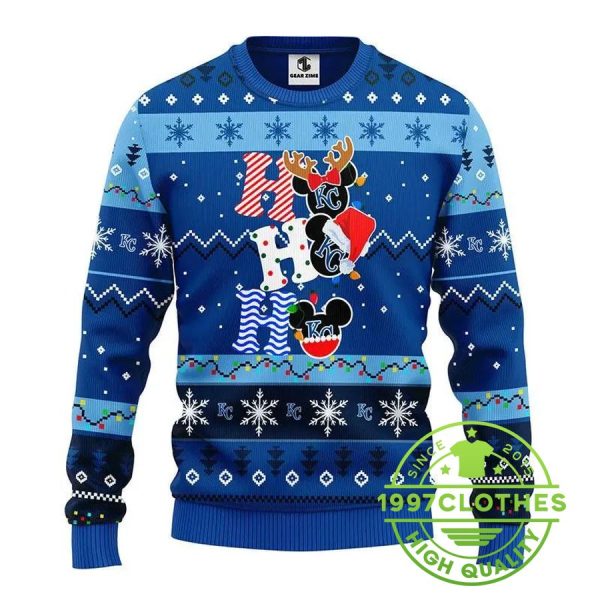 Kansas City Royals Hohoho Ugly Christmas Sweater, Kansas City Royals Ugly Sweater, MLB Christmas Sweater