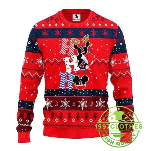 Los Angeles Angels Hohoho Ugly Christmas Sweater, Los Angeles Angels Ugly Christmas Sweater, MLB Christmas Sweater