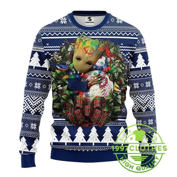 Minnesota Twins Groot Hug Ugly Christmas Sweater, Minnesota Twins Ugly Sweater, MLB Christmas Sweater