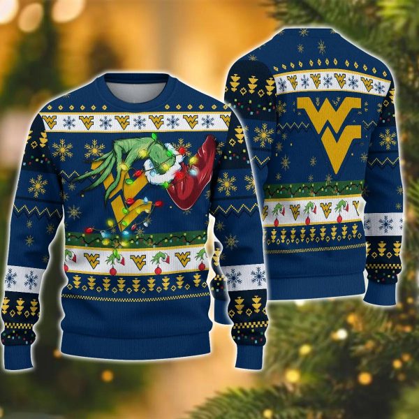 NCAA LSU Tigers Grinch Ugly Christmas Sweater, LSU Tigers Ugly Christmas Sweater, NCAA Christmas Sweater