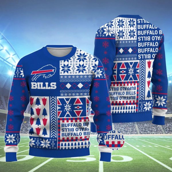 NFL Buffalo Bills Ugly Christmas Sweater, Buffalo Bills Ugly Sweater, NFL Ugly Sweater